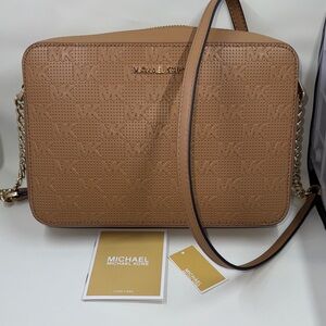 Michael Kors Embossed Tan Crossbody Bag